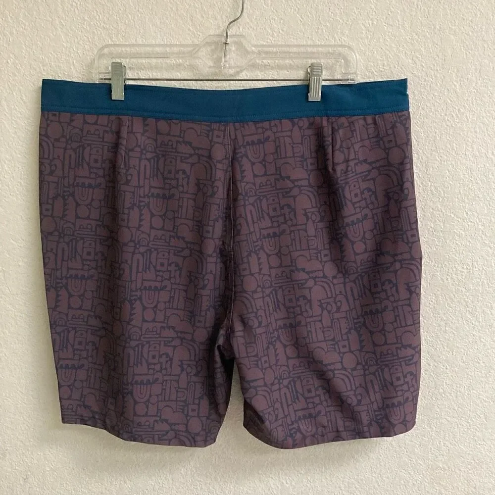Taylor Stitch Bo Boardie Board Shorts In‎ Building Blocks Geometric Mens variety